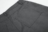 DAXUEN dark grey wide-leg overlapping panel culottes