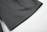 DAXUEN dark grey wide-leg overlapping panel culottes