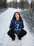 DAXUEN DAXUEN Oversized Athletic T-Shirt with Mesh Panels — model photo