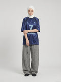 DAXUEN DAXUEN Oversized Athletic T-Shirt with Mesh Panels — model photo