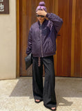DAXUEN Oversized bomber jacket in purple and black
