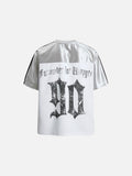 DAXUEN Oversized short-sleeve colorblock T-shirt with graphics