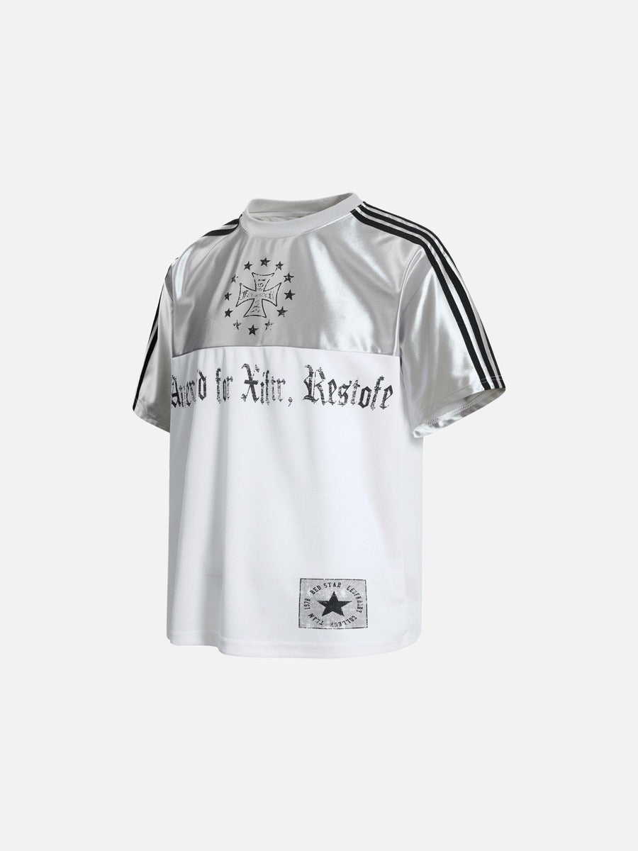 DAXUEN Oversized short-sleeve colorblock T-shirt with graphics