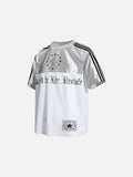 DAXUEN Oversized short-sleeve colorblock T-shirt with graphics