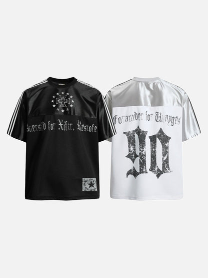 DAXUEN Oversized short-sleeve colorblock T-shirt with graphics