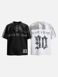 DAXUEN Oversized short-sleeve colorblock T-shirt with graphics