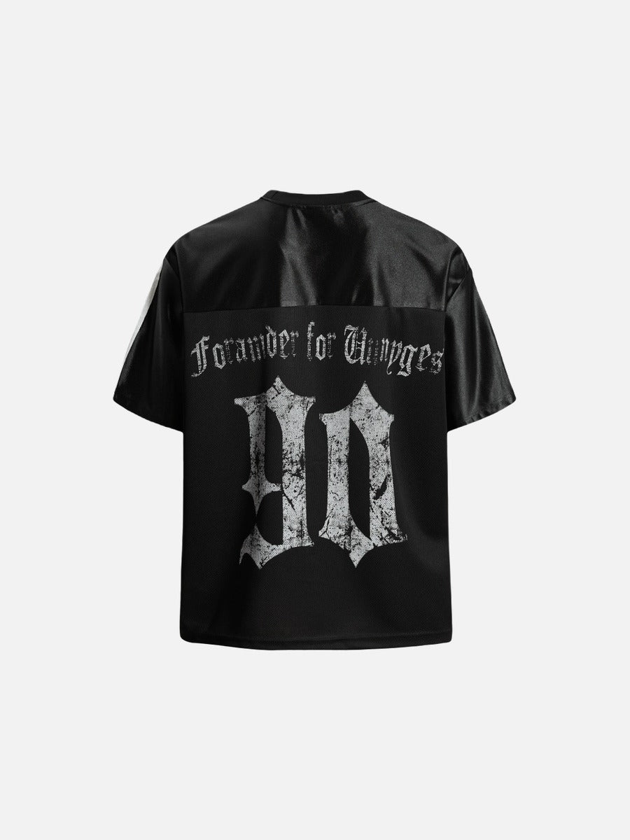 DAXUEN Oversized short-sleeve colorblock T-shirt with graphics
