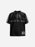 DAXUEN Oversized short-sleeve colorblock T-shirt with graphics