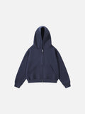Oversized Cropped Fleece Hoodie with Kangaroo Pockets