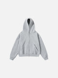 Oversized Cropped Fleece Hoodie with Kangaroo Pockets