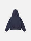 DAXUEN solid color oversized cropped fleece hoodie