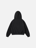 DAXUEN solid color oversized cropped fleece hoodie