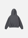 DAXUEN solid color oversized cropped fleece hoodie
