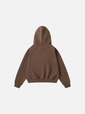 DAXUEN solid color oversized cropped fleece hoodie