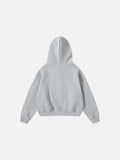 DAXUEN solid color oversized cropped fleece hoodie