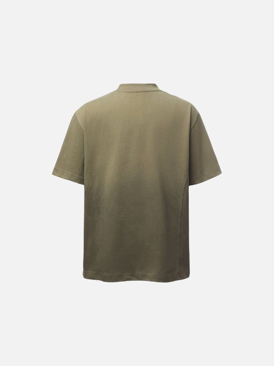 DAXUEN Oversized deconstructed t-shirt in olive green and navy
