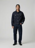 DAXUEN Oversized denim jacket with embroidery and pockets — model photo