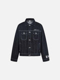DAXUEN Oversized denim jacket with embroidery and pockets