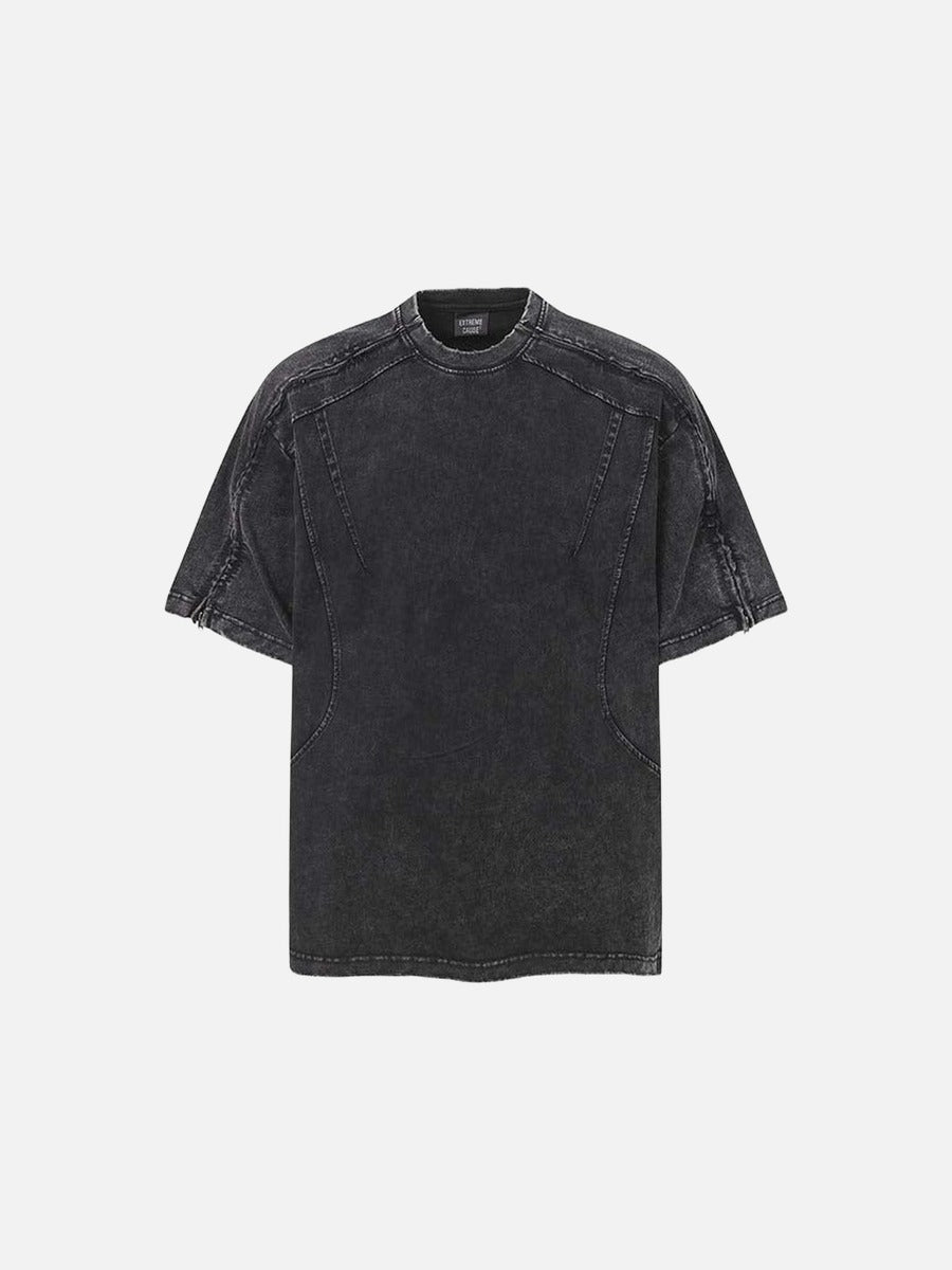 DAXUEN Oversized short-sleeved distressed crewneck T-shirt