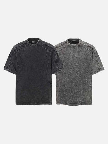 DAXUEN Oversized short-sleeved distressed crewneck T-shirt