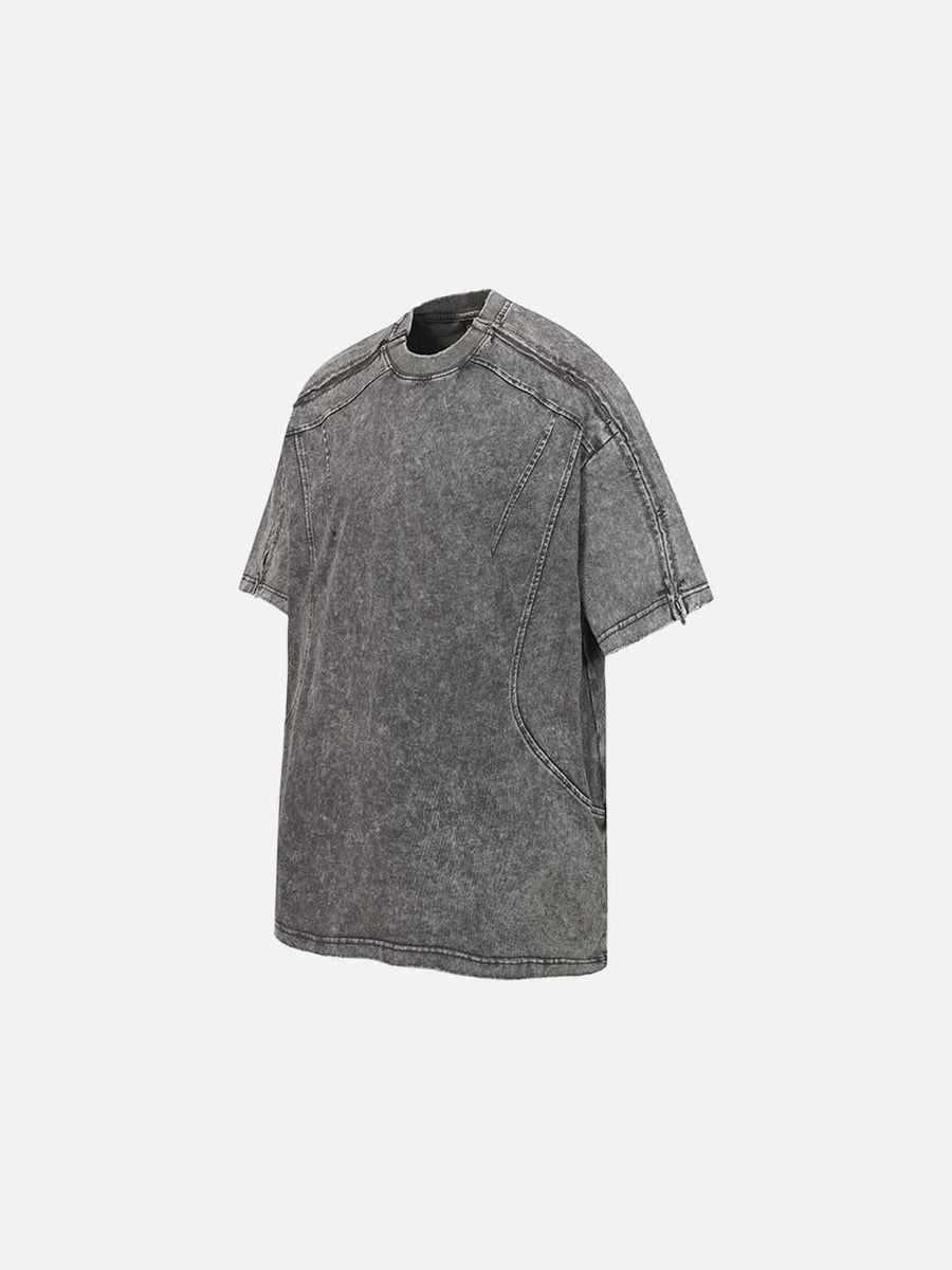 DAXUEN Oversized short-sleeved distressed crewneck T-shirt