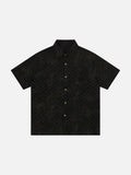 Oversized Geometric Button-Up Shirt