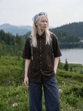 Oversized Geometric Button-Up Shirt