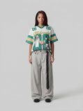 DAXUEN Oversized short-sleeve jersey t-shirt with graphic print — model photo