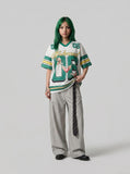 DAXUEN Oversized short-sleeve jersey t-shirt with graphic print — model photo