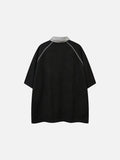 DAXUEN Oversized polo shirt with graphic and embroidery