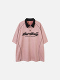 DAXUEN Oversized polo shirt with graphic and embroidery