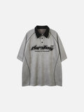 DAXUEN Oversized polo shirt with graphic and embroidery