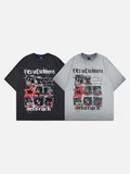 DAXUEN Oversized graphic t-shirt with distressed print