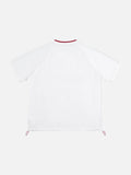 DAXUEN Oversized V-neck graphic t-shirt with drawstring hem