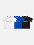 DAXUEN Oversized V-neck graphic t-shirt with drawstring hem