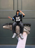 DAXUEN Short-sleeved oversized sports jersey — model photo