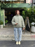 DAXUEN Padded bomber jacket in black and sage green colors