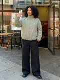 DAXUEN Padded bomber jacket in black and sage green colors
