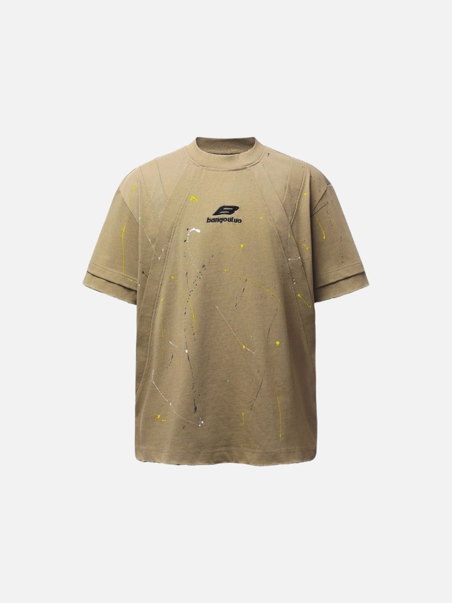DAXUEN Oversized short-sleeved paint splash t-shirt