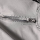 DAXUEN pale grey bomber jacket with multiple zippered pockets