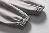 DAXUEN pale grey bomber jacket with multiple zippered pockets