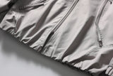 DAXUEN pale grey bomber jacket with multiple zippered pockets