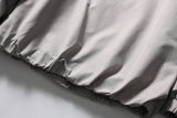 DAXUEN pale grey bomber jacket with multiple zippered pockets