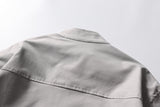 DAXUEN pale grey bomber jacket with multiple zippered pockets