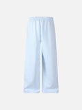 DAXUEN pastel pink and blue floral graphic wide-leg sweatpants