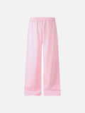 DAXUEN pastel pink and blue floral graphic wide-leg sweatpants