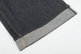 DAXUEN dark indigo wide-leg patchwork embroidered denim jeans