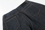 DAXUEN dark indigo wide-leg patchwork embroidered denim jeans