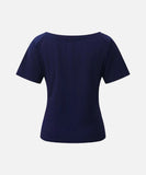 DAXUEN Women's short-sleeved patriotic graphic t-shirt