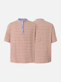 DAXUEN Men's relaxed-fit short-sleeve Henley shirt